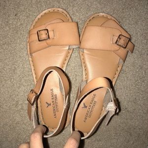 American Eagle sandals in tan